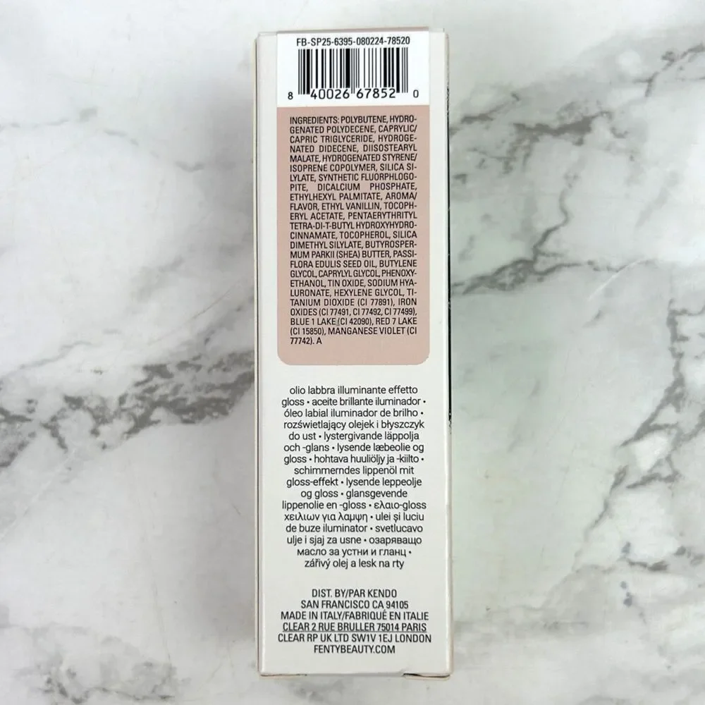 NIB Fenty Beauty Gloss Bomb Oil Luminizing Lip Oil 'N Gloss in Rose Amber